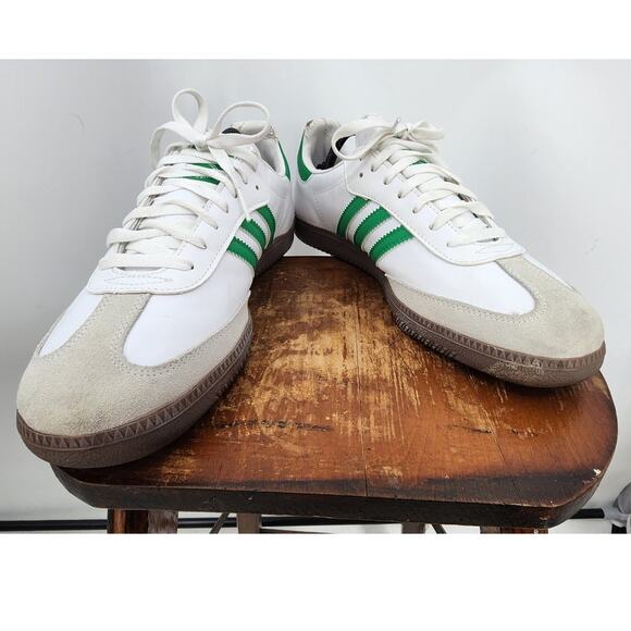 Adidas Samba Green‎ White Brown Size 11 **Flawed** main image 4